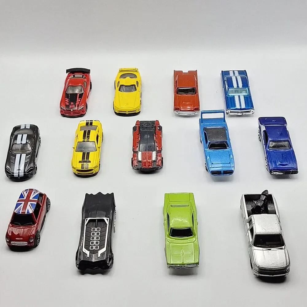 Loose Mixed Diecast Toy Car & Truck Lot 13 Pieces (Batmobile, Superbird, Muscle)